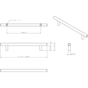 Elements 220DBB 160 mm Dark Brushed Bronze Center-to-Center Naples Cabinet Bar Pull