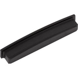 Jeffrey Alexander 141-160MB 160 mm Center Matte Black Square-to-Center Square Renzo Cabinet Cup Pull