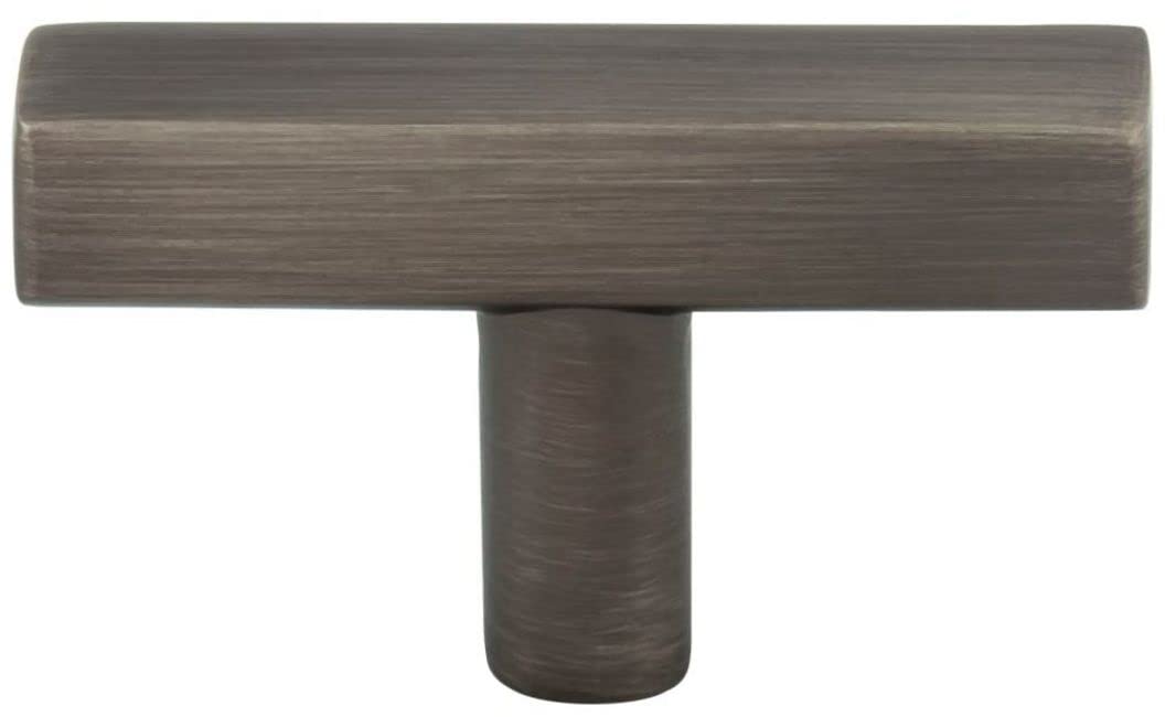 Jeffrey Alexander 845T-BNBDL 2" Brushed Pewter Dominique Cabinet "T" Knob