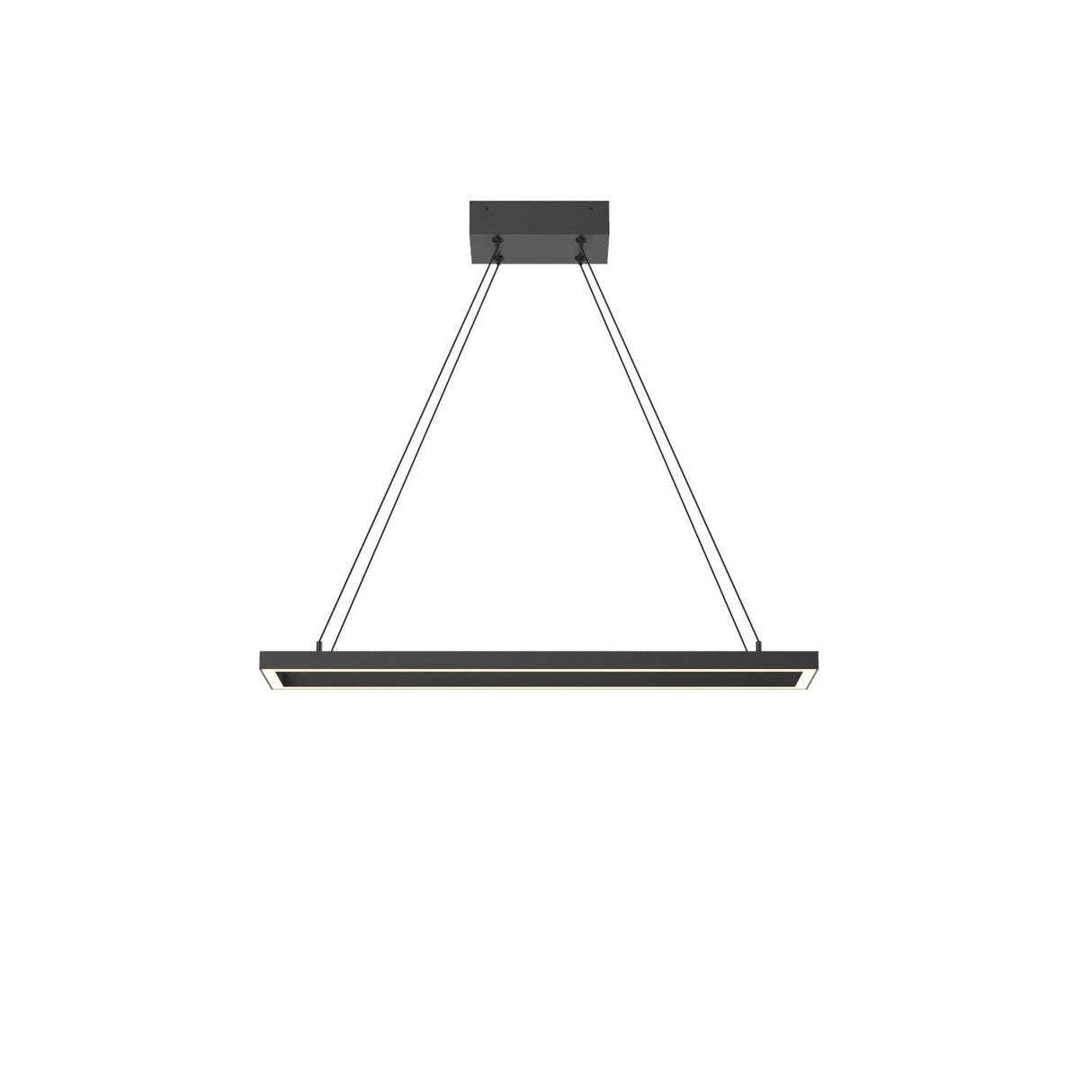 Kuzco PD88530-BK PIAZZA RECTANGULAR 30" PENDANT BK TEXTURED DOWN ONLY 930 TRIAC 120 39W