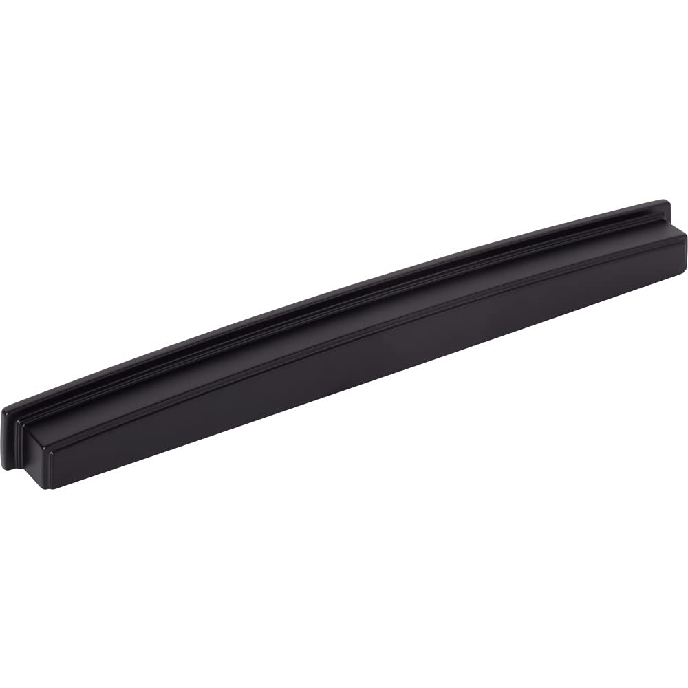 Jeffrey Alexander 141-305MB 305 mm Center Matte Black Square-to-Center Square Renzo Cabinet Cup Pull