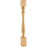 Hardware Resources P81-ALD 3-1/2" W x 3-1/2" D x 35-1/2" H Alder Sphere Turned Post