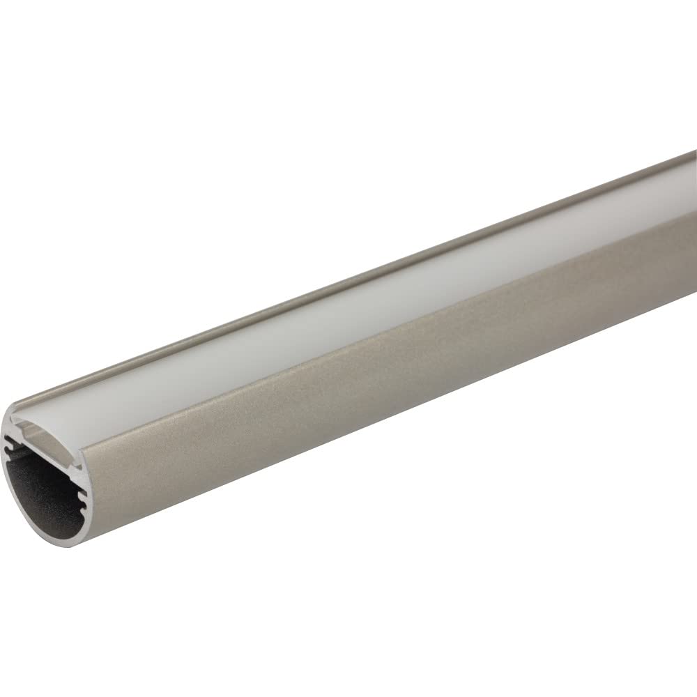 Task Lighting L-0LC-FR-48-SN 48" Lighted Closet Rod Aluminum Profile, Frosted Lens, Satin Nickel