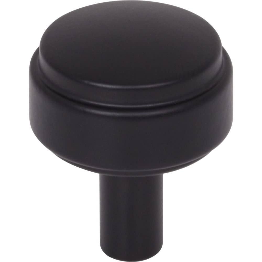 Jeffrey Alexander 885MB 1-1/8" Diameter Matte Black Hayworth Cabinet Knob