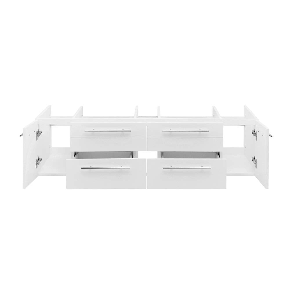 Fresca FCB6160GR-VSL Fresca Lucera 60" Gray Wall Hung Single Vessel Sink Modern Bathroom Cabinet