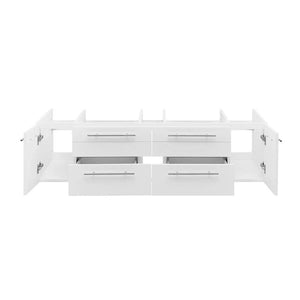 Fresca FCB6160GR-VSL Fresca Lucera 60" Gray Wall Hung Single Vessel Sink Modern Bathroom Cabinet