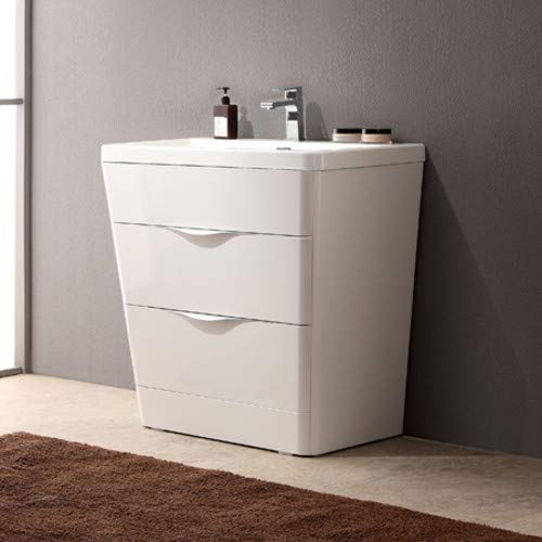 Fresca FCB8532WK Fresca Milano 32" White Oak Modern Bathroom Cabinet
