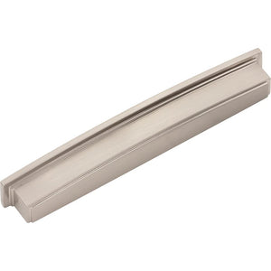 Jeffrey Alexander 141-192SN 192 mm Center Satin Nickel Square-to-Center Square Renzo Cabinet Cup Pull