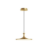 Alora PD418012BG ISSA 12" PENDANT BRUSHED GOLD 72" WIRE 120V TRIAC/ELV LED 3000K 90CRI 20W