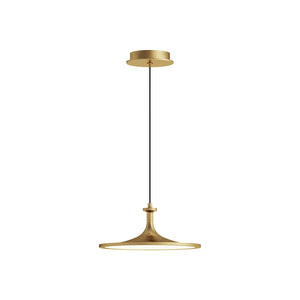 Alora PD418012BG ISSA 12" PENDANT BRUSHED GOLD 72" WIRE 120V TRIAC/ELV LED 3000K 90CRI 20W