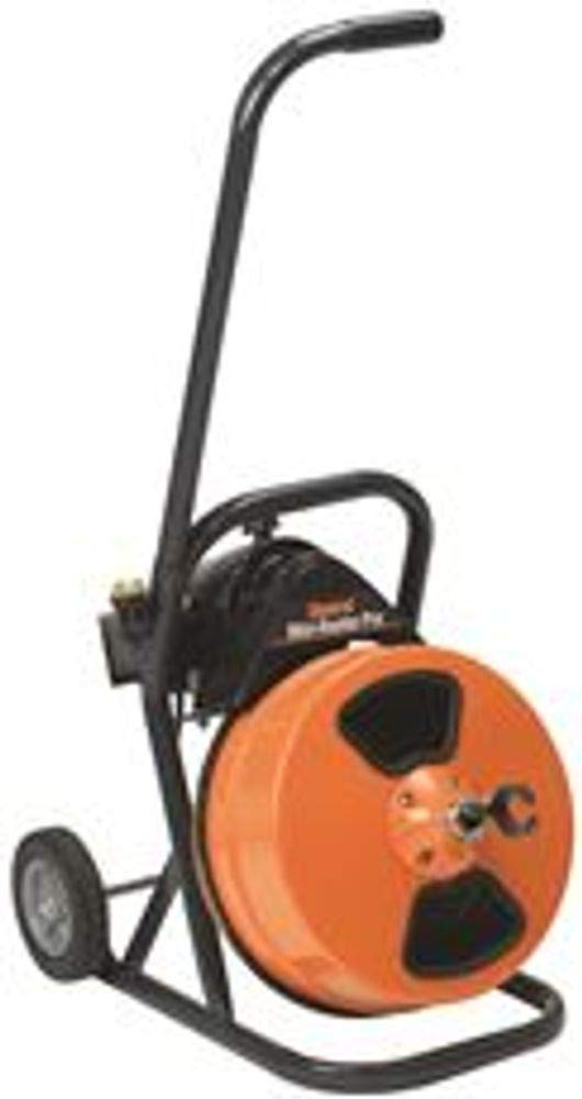 General Wire MRP Basic Mini-Rooter Pro w/ MR-200 Drum, 1/3 hp Motor w/Rev Switch, Water-Proof Air Foot Switch, 10 ft. Power Cord w/GFI, Handle & Wheels Assembly, Leather Gloves, (no cable)