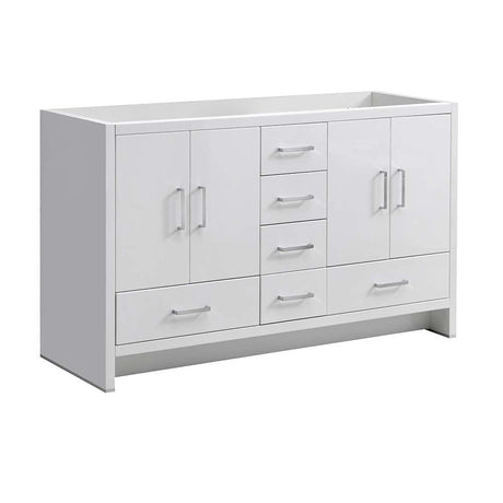 Fresca FCB9460WH-D Fresca Imperia 60" Glossy White Free Standing Double Sink Modern Bathroom Cabinet