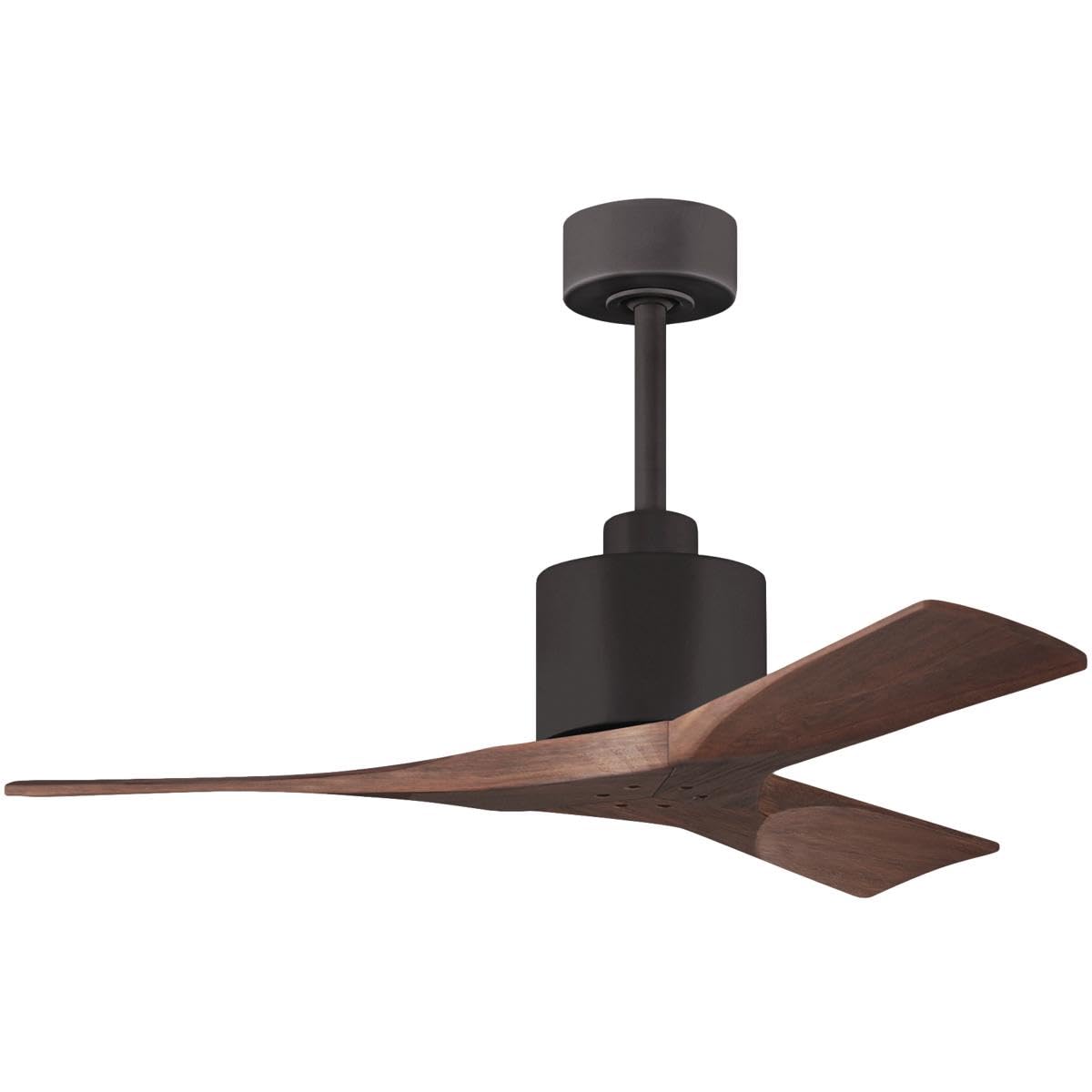 Matthews Fan NK-TB-WA-42 Nan 6-speed ceiling fan in Textured Bronze finish with 42” solid walnut tone wood blades