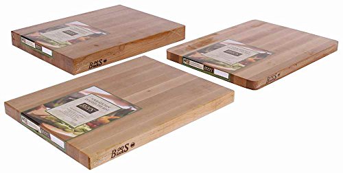 John Boos CHY-RA01-3 Cutting Board w Hand Grips - Set of 3 (18 in. L x 12 W 2.25 H (40 lbs.)) 18X12X2.25 CHY-EDGE GR-REV-PK OF 3-