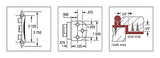 Amerock Cabinet Hinge 3/8 inch (10 mm) Inset Hinge Polished Chrome 2 Pack Self-Closing Hinge Face Mount Hinge Cabinet Door Hinge