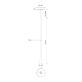 Kuzco PD15824-WH TAPER 24" PD White 120V TRIAC/ELV LED 3000K 90CRI 7W