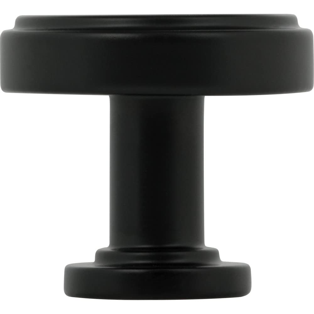 Jeffrey Alexander 171MB 1-1/4" Diameter Matte Black Richard Cabinet Knob