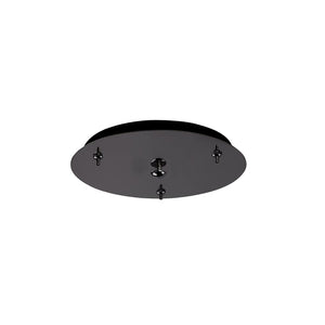 Kuzco CNP03AC-BC 3 Head Canopy SSL/SVT Wire BK-CHROME