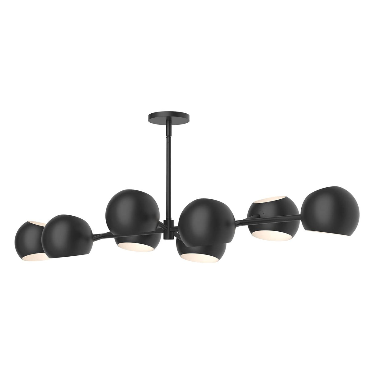 Alora LP648348MB WILLOW 48" LP MATTE BLACK ROD 46 8X60W E12