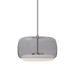 Kuzco PD70615-SM/BN ENKEL 15" PD Smoked/Brushed Nickel 120V TRIAC/ELV LED 3000K 90CRI 39W