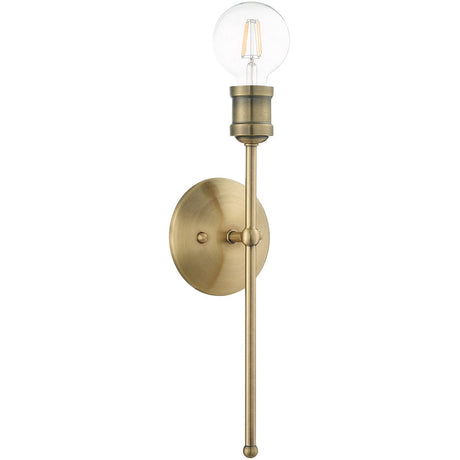Livex Lighting 16711-01 1 Light Antique Brass Wall Sconce