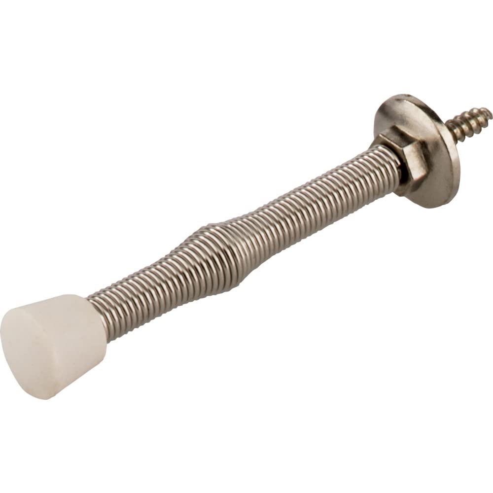 Hardware Resources DS05-NI 3" Nickel Spring Door Stop with Rubber Tip