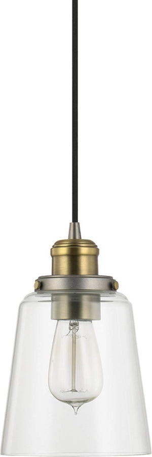 Capital Lighting 3718GA-135 Fallon 1 Light Pendant Graphite and Aged Brass