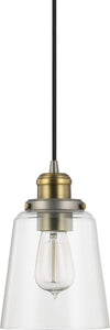 Capital Lighting 3718GA-135 Fallon 1 Light Pendant Graphite and Aged Brass