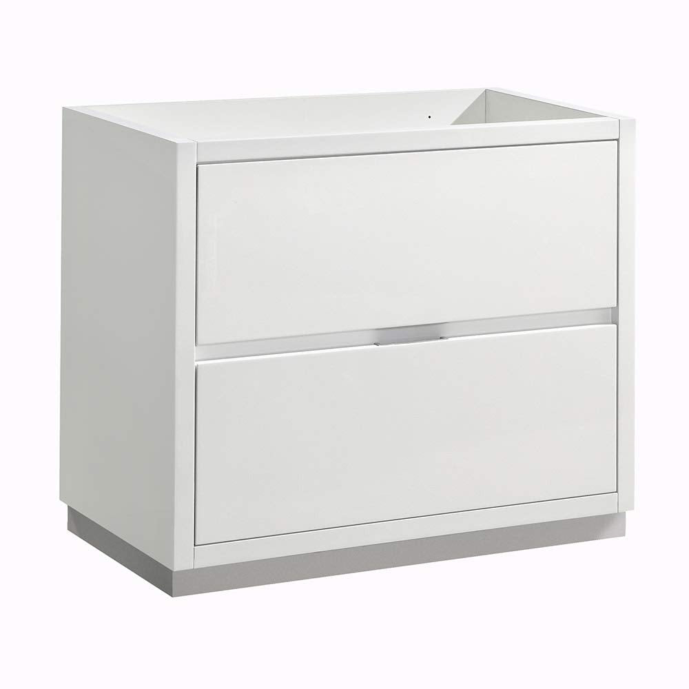 Fresca FCB8436WH Fresca Valencia 36" Glossy White Free Standing Modern Bathroom Cabinet