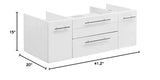 Fresca FCB6142WH-VSL Fresca Lucera 42" White Wall Hung Vessel Sink Modern Bathroom Cabinet