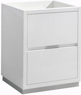 Fresca FCB8424WH Fresca Valencia 24" Glossy White Free Standing Modern Bathroom Cabinet