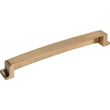 Jeffrey Alexander 141-192SBZ 192 mm Center Satin Bronze Square-to-Center Square Renzo Cabinet Cup Pull