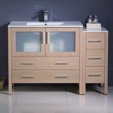 Fresca FCB62-3612GO-I Fresca Torino 48" Gray Oak Modern Bathroom Cabinet w/ Integrated Sink