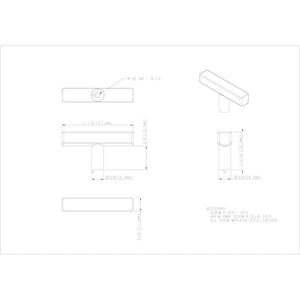 Jeffrey Alexander 845TL-SN 2-1/4" Satin Nickel Dominique Cabinet "T" Knob