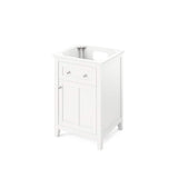Jeffrey Alexander VKITCHA24WHBGR 24" White Chatham Vanity, Black Granite Vanity Top, undermount rectangle bowl