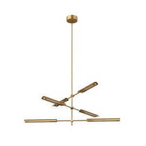 Alora MP316406VBMS ASTRID 6 LIGHT PENDANT LED VINTAGE BRASS W/ METAL SHADE 24W 120VAC WITH LED DRIVER 2700K 90CRI