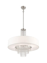 Livex Lighting 51037-91 Transitional Five Light Pendant from Carlisle Collection in Pwt, Nckl, B/S, Slvr. Finish, Brushed Nickel