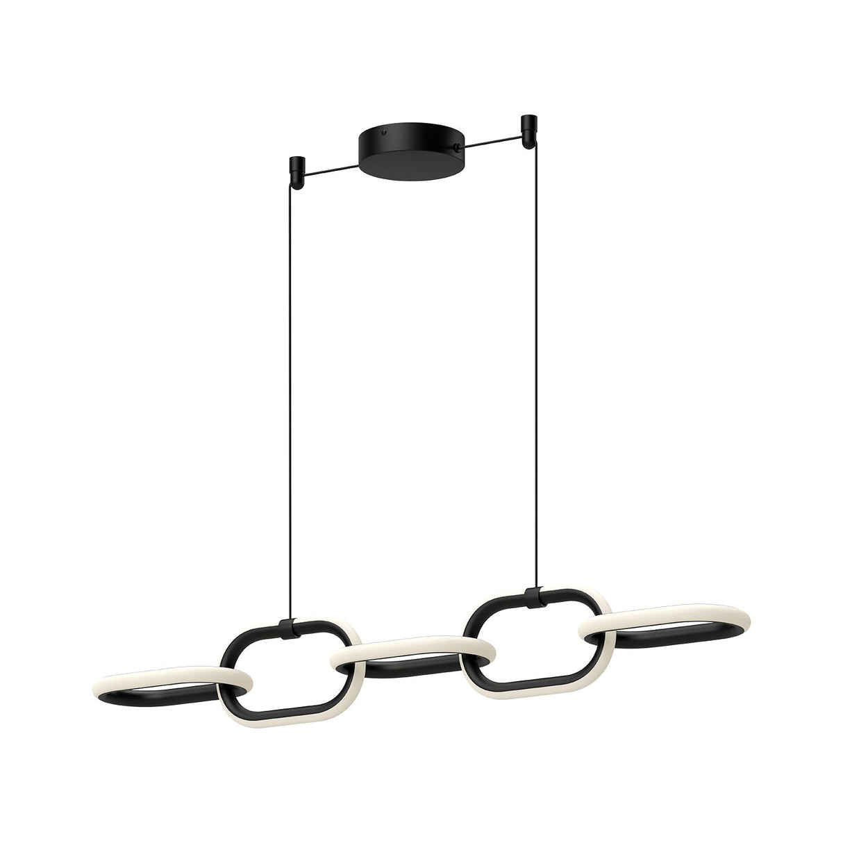 Kuzco LP92636-BK AIREN 36" LINEAR PENDANT TEXTURED BLACK 120" WIRE 120V TRIAC/ELV LED 3000K 90CRI 41W