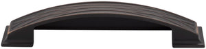 Jeffrey Alexander 536-128BNB 128 mm Center-to-Center Brushed Black Nickel Square Geometric Pattern Aberdeen Cabinet Cup Pull