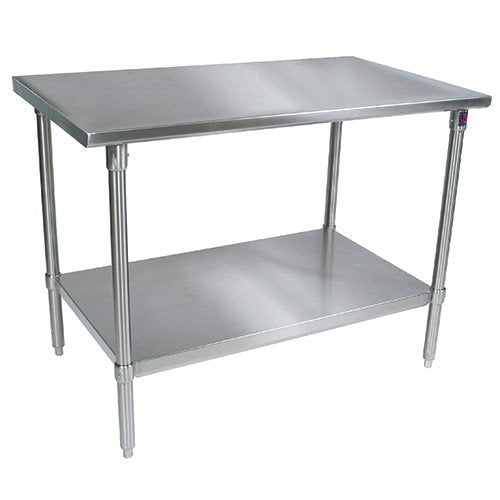 John Boos ST6-36108SSK Work Table, 108" W, Stainless Steel Top and Undershelf