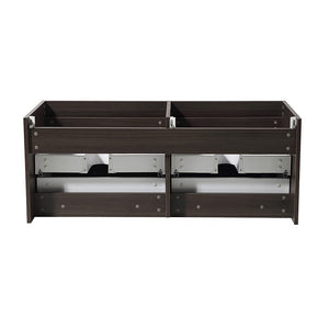 Fresca FCB8042GO Fresca Mezzo 60" Gray Oak Wall Hung Double Sink Modern Bathroom Cabinet