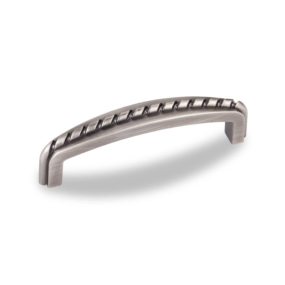 Elements Z118-3BNBDL 3" Center-to-Center Brushed Pewter Rope Detailed Cypress Cabinet Pull