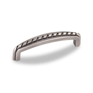 Elements Z118-3BNBDL 3" Center-to-Center Brushed Pewter Rope Detailed Cypress Cabinet Pull