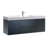 Fresca FCB8360GG-I Fresca Valencia 60" Dark Slate Gray Wall Hung Modern Bathroom Vanity