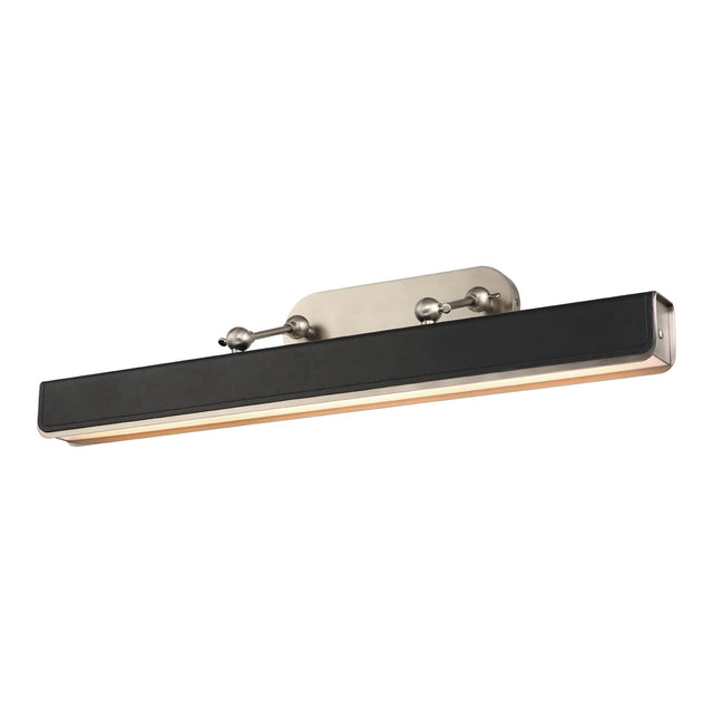 Alora PL307931ANTL VALISE PICTURE LIGHT LED ANTIQUE NICKEL TUXEDO LEATHER