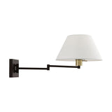 Livex Lighting 40039-07 Swing Arm Wall Lamps Collection 1 Light with Accent Swing Arm Wall Lamp, Brass