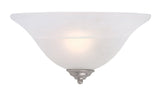 Livex Lighting 6120-91 Coronado 1 Light Brushed Nickel Wall Sconce with White Alabaster Glass