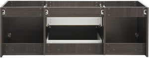 Fresca FCB8360GO-D Fresca Valencia 60" Gray Oak Wall Hung Double Sink Modern Bathroom Cabinet