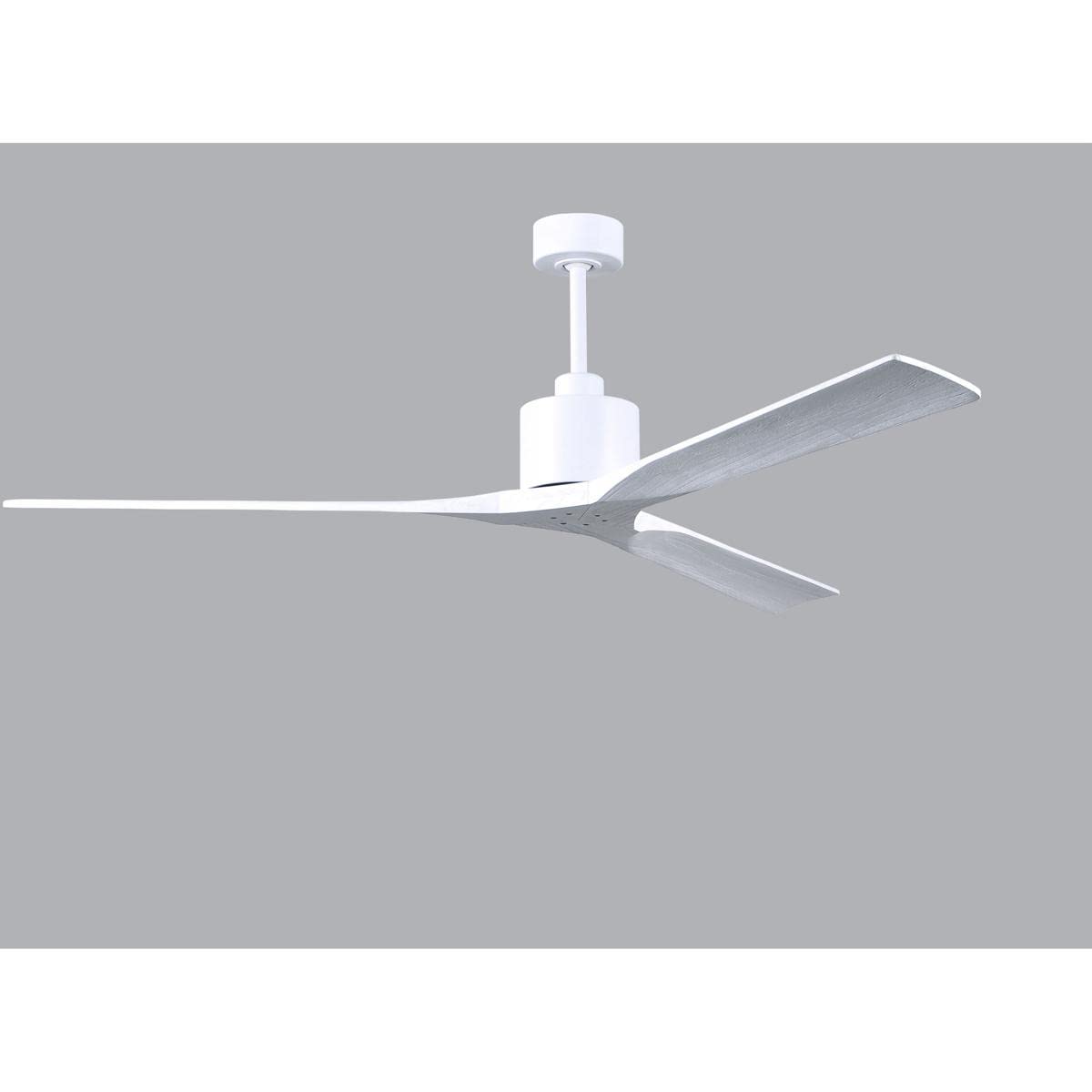 Matthews Fan NKXL-MWH-MWH-72 Nan XL 6-speed ceiling fan in Matte White finish with 72” solid matte white wood blades