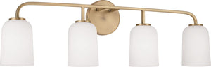 Capital Lighting 148841AD-542 Lawson 4 Light Vanity Aged Brass